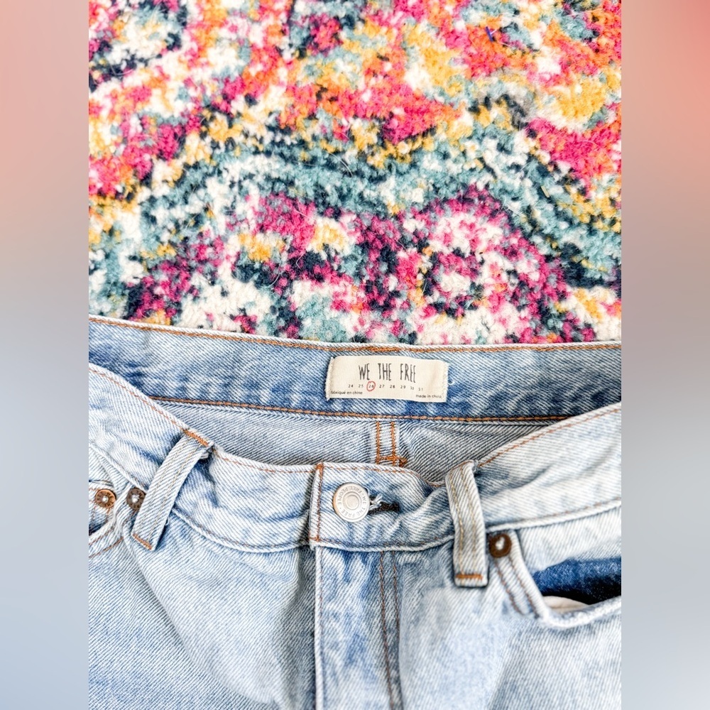 Free People Relaxed Destroyed Denim Mini Skirt - Picture 9 of 10
